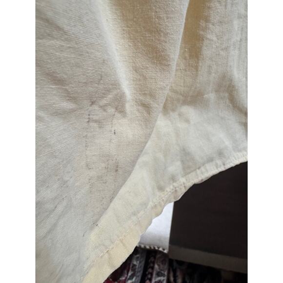 Vintage 1960's Bird Flower Hand Embroidered Top in Butter L - Picture 11 of 11